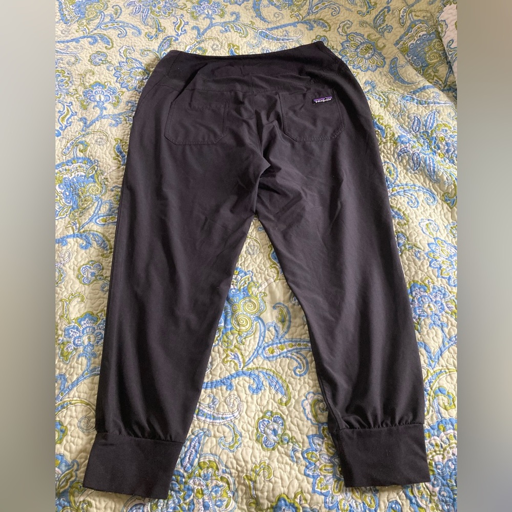 Women’s Patagonia black joggers.